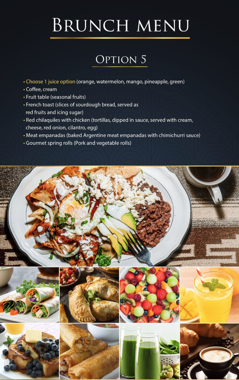 Brunch menu — option 5