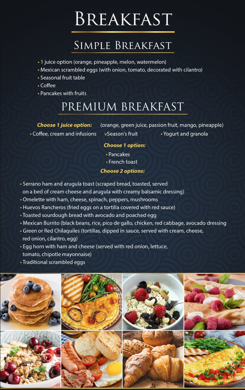 Simple & premium breakfast menu
